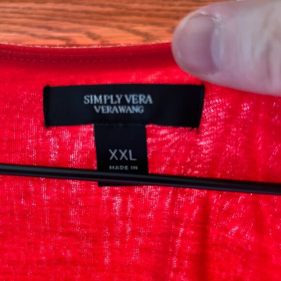 Red Short sleeve T-Shirt Plus Size Dress - Picture 4 of 5